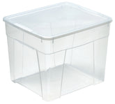 Plastic Storage Box With Lid 34.5L - Clear